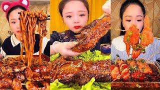 ASMR MUKBANG spicy Pork Bellly Soothing Sounds While Enjoying Delicious 먹방 모음이 팅쇼 리얼 사운드 #362