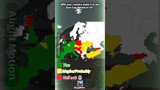 Will your country make it to the Round of 16 in the Euro Cup 2024? #shorts #europe #soccer