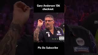 Gary Anderson hits 136 checkout #shorts #trending #darts #viralvideo #youtubeshorts #india #sports