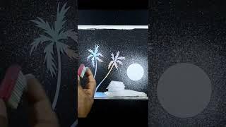 Spray painting using toothbrush #shorts