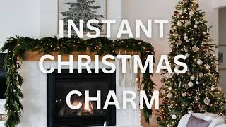 How to Easily Hang Christmas Holiday Garland | Christmas Mantel Inspiration