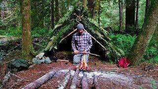 Solo Survival Shelter Vancouver Island Overnight