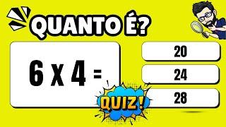 ⭐ QUIZ DA TABUADA DE MULTIPLICAÇÃO: 40 PERGUNTAS [VC CONSEGUE?]