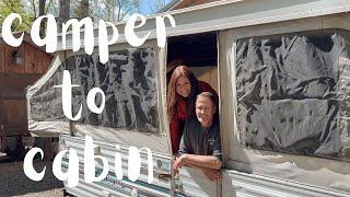 Camper to Travel Cabin in Alaska ~ Camper Remodel, Taking Apart a Pop Up Camper, PT 1 ~ Nordland 49