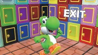 100 Mystery Doors but Only ONE Lets YOSHI Escape!! *Yoshi Saves Mario!*