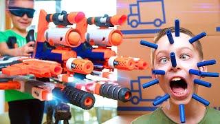 My Brother Surprised Me with His Secret Giant NERF Blaster (uh-oh!)