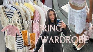 THRIFTING MY DREAM SPRING WARDROBE | a successful thrift with me! 🩰 