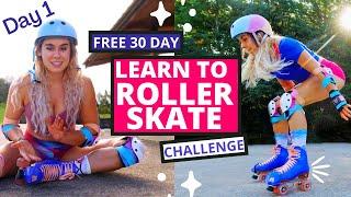 LEARN to ROLLER SKATE in 30 DAYS: Day 1 | HOW TO do the BASICS (Roller Skating for BEGINNERS)