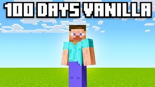 100 Days but it’s Vanilla Minecraft