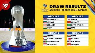 AFC BEACH SOCCER ASIAN CUP THAILAND 2025: GROUP DRAW RESULTS