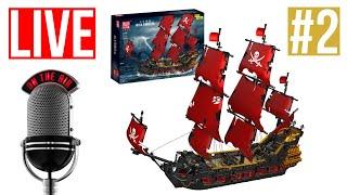 Mould King Queen Pirate Ship LIVE build - 2 | Set 13109S