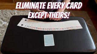 You Eliminate Every Card, Except Theirs! Simple Deceptive Card Trick Performance/Tutorial