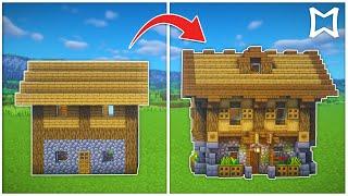 Minecraft Tutorial ► Village Large House Transformation Into An Inn | How To Build In Minecraft