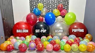 Big Balloons Printed Themed Balloons Sit-Pop Challenge Video