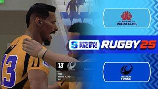 RUGBY 25 | Waratahs vs Force | 2025 Super Rugby Pacific