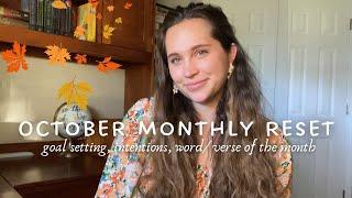 OCTOBER MONTHLY RESET | goals, intentions, & plans for the last full month before baby 2!