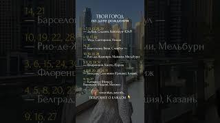 Твой город по дате рождения #психология #матрицасудьбы #таро #самопознание #мышление #мотивация