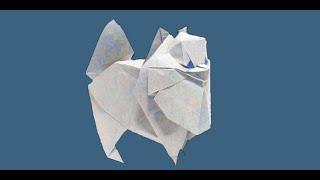 Origami dog | origami pomeranian by katsuta kyohei - tutorial