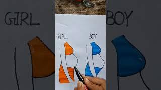 boy vs girl#drawing #youtubeshorts #art #shorts #reels