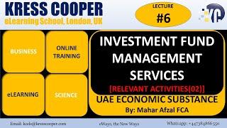 UAE ESR: Relevant Activities for Investment Fund Management Services | By Mahar Afzal