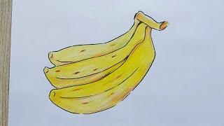 Easy banana drawing step by step