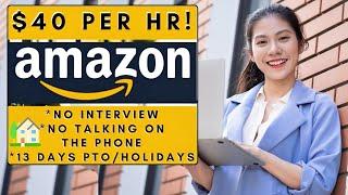 Amazon is Hiring Multiple Remote Jobs! $40 Per Hour No Phone No Interview Work From Home Jobs 2024