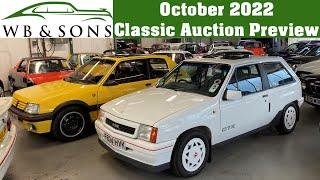 WB & Sons October 2022 Classic Car Auction Preview - Hot Hatchback HEAVEN! Nova GTE, 205, 147 GTA!