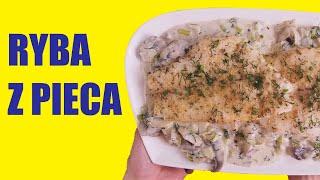 RYBA Z PIEKARNIKA W SOSIE ŚMIETANOWO - KOPERKOWYM | Halibut (filet) z piekarnika | Ryba z pieca