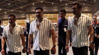 TANHAJI Ajay Devgan IGNORES MEDIA At Mumbai Airport | Biscoot Tv