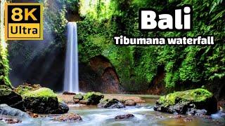 Tibumana Waterfall Bali Indonesia \ Walk tour 8K