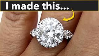 Custom Jeweler Creates Dazzling Halo Ring That Sparkles Like Crazy