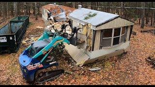 Demolishing a mobile home