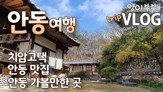 여행 Vlog) 비 내리는 주말 안동여행 ep.1ㅣ안동 가볼만한 곳ㅣ한옥스테이 치암고택ㅣ미스터 션샤인 촬영지 만휴정ㅣ도산서원ㅣ선성현문화단지ㅣ야경 맛집 월영교ㅣ안동 맛집