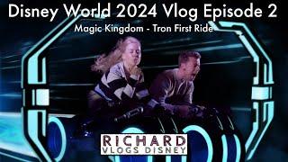 Walt Disney World Vlog - Magic Kingdom - Episode 2 - First Ride on Tron Lightcycle Run