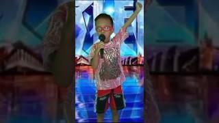 cute kid gets golden buzzer || AGT2024 #america #brazilia #talent