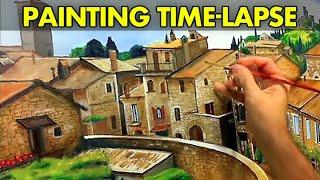 Painting Assisi : Oil Painting Time-lapse