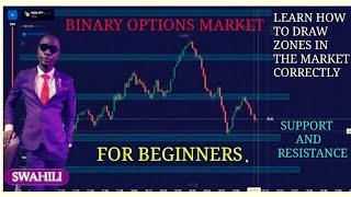 How to Draw Zones Correctly In The Binary Options Market | For Beginners ( SWAHILI )