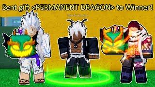 Highest Fruit You Spin Gets PERMANENT DRAGON.. (Blox Fruits)