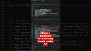 Chrome extension scraper for any email on any website #javascript #learntocode #scrapers