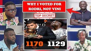 OH VINICIUS! WHY GHANA AND OTHER COUNTRIES CHOSE RODRI OVER VINICIUS. THE BEHIND ..