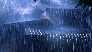 Heavy Stormy Night with Torrential Rainstorm & Very Huge Thunder  Thunderstorm Sounds for Sleeping