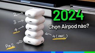 2025, chọn Airpod nào cho chuẩn? Airpod 2 x 3 x 4 (ANC) x Pro 2