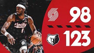 Portland Trail Blazers 98, Memphis Grizzlies 123 | Game Highlights | November 25, 2024