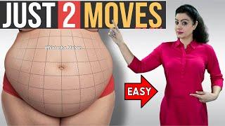  Get A FLAT Belly at HOME With 2 Simple Moves! (No Gym, No Crunches, No Planks) 