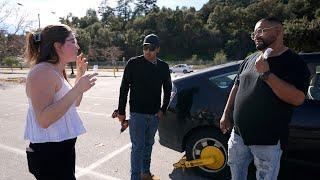 Wheel Lock Whirlwind: Drivers Confront the Storm's Unpredictable Fury