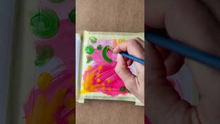 Acrylic painting easy & aesthetic | Abstract painting to #relax | #happiness #therapy #artist #art