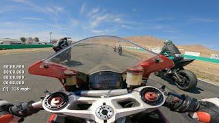 Ducati Panigale 1199 | Willow Springs Race Launch | Tons of Passing in A Group