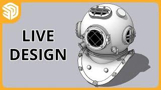 3D Modeling a Deep-Sea Diving Helmet in SketchUp