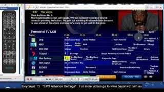 Beyonwiz T3 Advanced EPG Settings