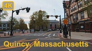 Driving in Downtown Quincy, Massachusetts - 4K60fps